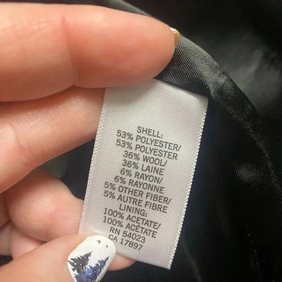 Banana Republic Dressy Coat Tweed Wool Blend Small S - Picture 8 of 9